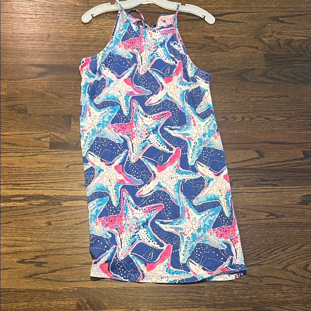 Lilly Pulitzer Starfish Print Halter Dress in Navy, Pink, Teal